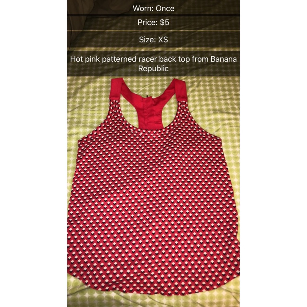 Cross back patterned tank